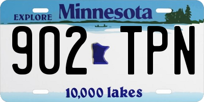 MN license plate 902TPN