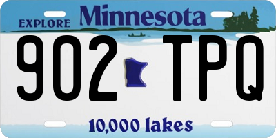 MN license plate 902TPQ