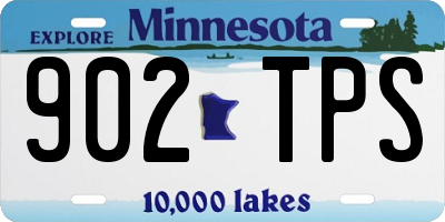 MN license plate 902TPS