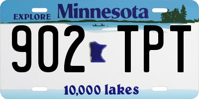 MN license plate 902TPT