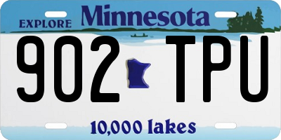 MN license plate 902TPU
