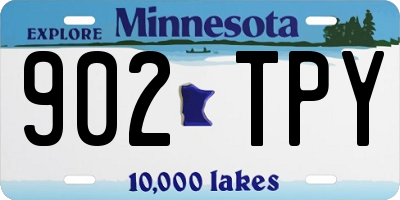 MN license plate 902TPY