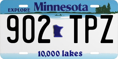 MN license plate 902TPZ