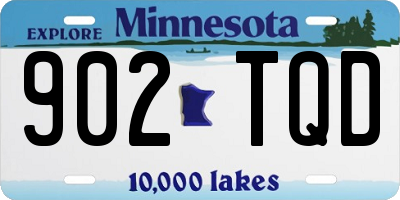 MN license plate 902TQD