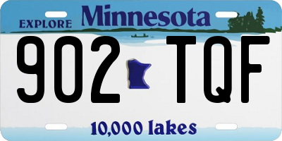 MN license plate 902TQF