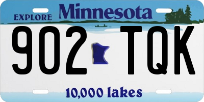 MN license plate 902TQK
