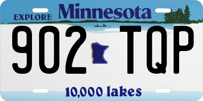 MN license plate 902TQP