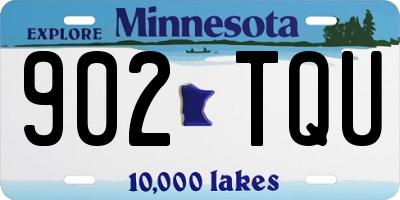 MN license plate 902TQU