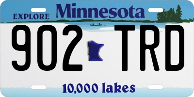 MN license plate 902TRD