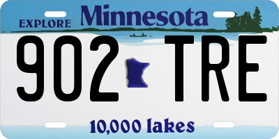 MN license plate 902TRE