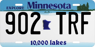 MN license plate 902TRF