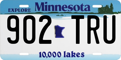 MN license plate 902TRU