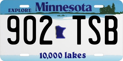MN license plate 902TSB