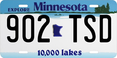 MN license plate 902TSD