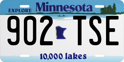 MN license plate 902TSE