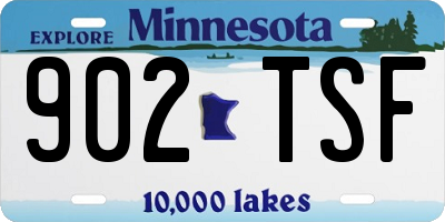 MN license plate 902TSF