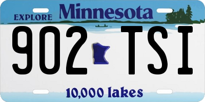 MN license plate 902TSI