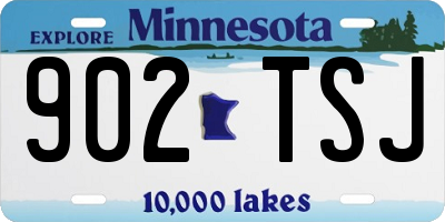 MN license plate 902TSJ