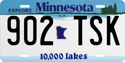 MN license plate 902TSK