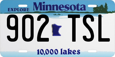 MN license plate 902TSL