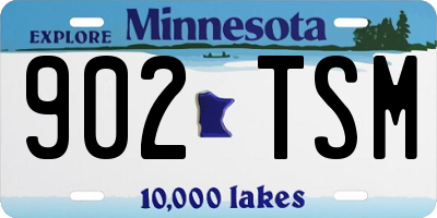 MN license plate 902TSM