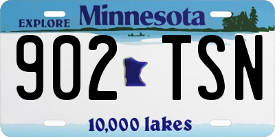 MN license plate 902TSN