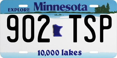 MN license plate 902TSP