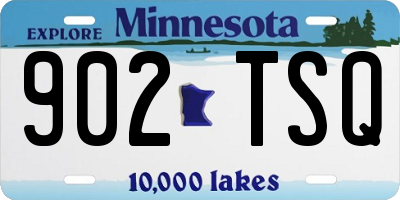 MN license plate 902TSQ