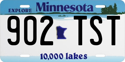 MN license plate 902TST