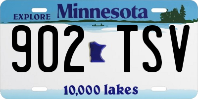 MN license plate 902TSV