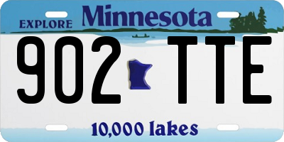 MN license plate 902TTE