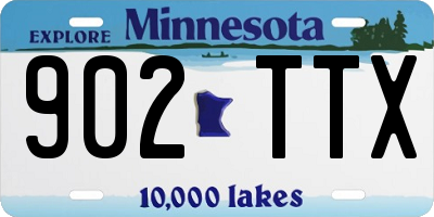 MN license plate 902TTX