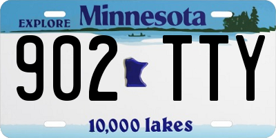 MN license plate 902TTY