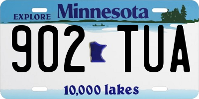MN license plate 902TUA