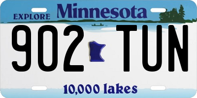 MN license plate 902TUN