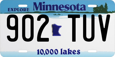 MN license plate 902TUV