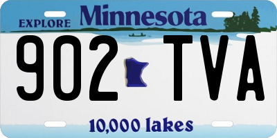 MN license plate 902TVA