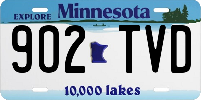 MN license plate 902TVD