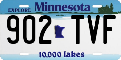 MN license plate 902TVF
