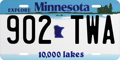 MN license plate 902TWA