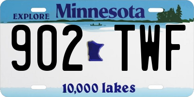 MN license plate 902TWF