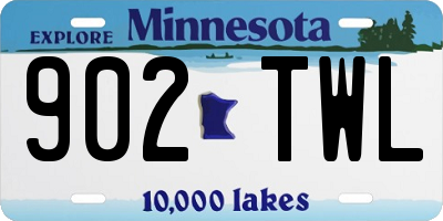 MN license plate 902TWL