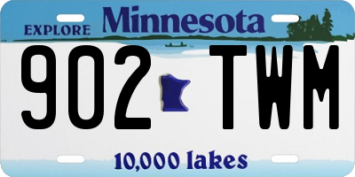 MN license plate 902TWM