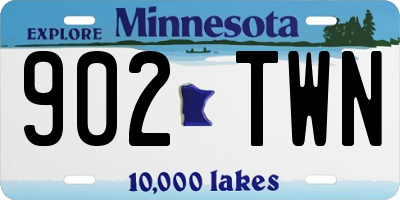 MN license plate 902TWN