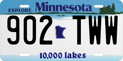 MN license plate 902TWW