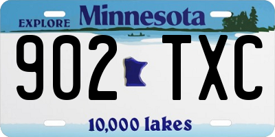 MN license plate 902TXC
