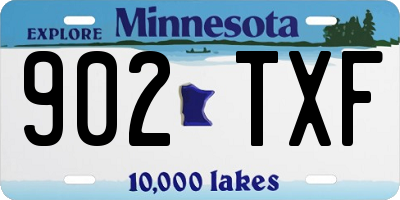 MN license plate 902TXF