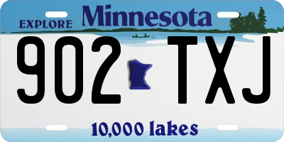 MN license plate 902TXJ