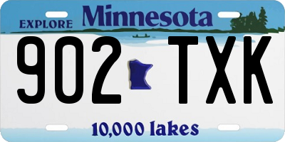 MN license plate 902TXK