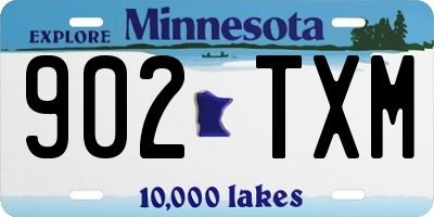 MN license plate 902TXM